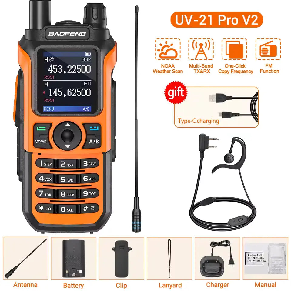 Rádio Amador Baofeng UV-21 Pro V2 - Comunicação em Crise e Sobrevivência