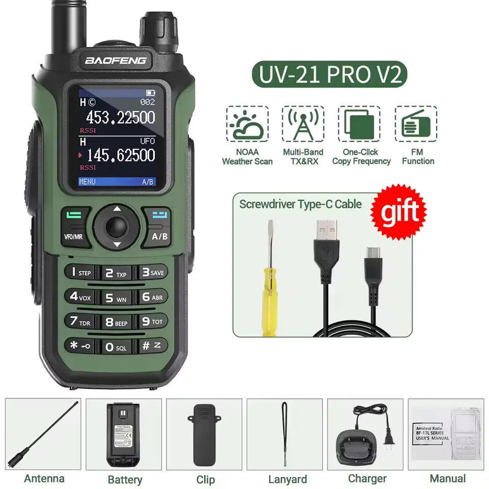 Rádio Amador Baofeng UV-21 Pro V2 - Comunicação em Crise e Sobrevivência