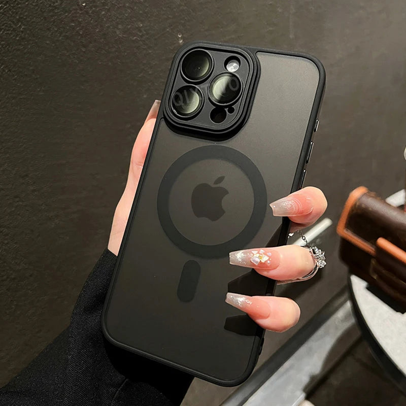 Capa Magnética Luxo Fosco Armor MagSafe: Proteção e Estilo Para Seu iPhone