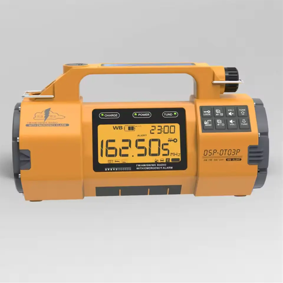 Rádio de Emergência Multifuncional ABAB – AM/FM/SW + Lanterna + Carregador USB