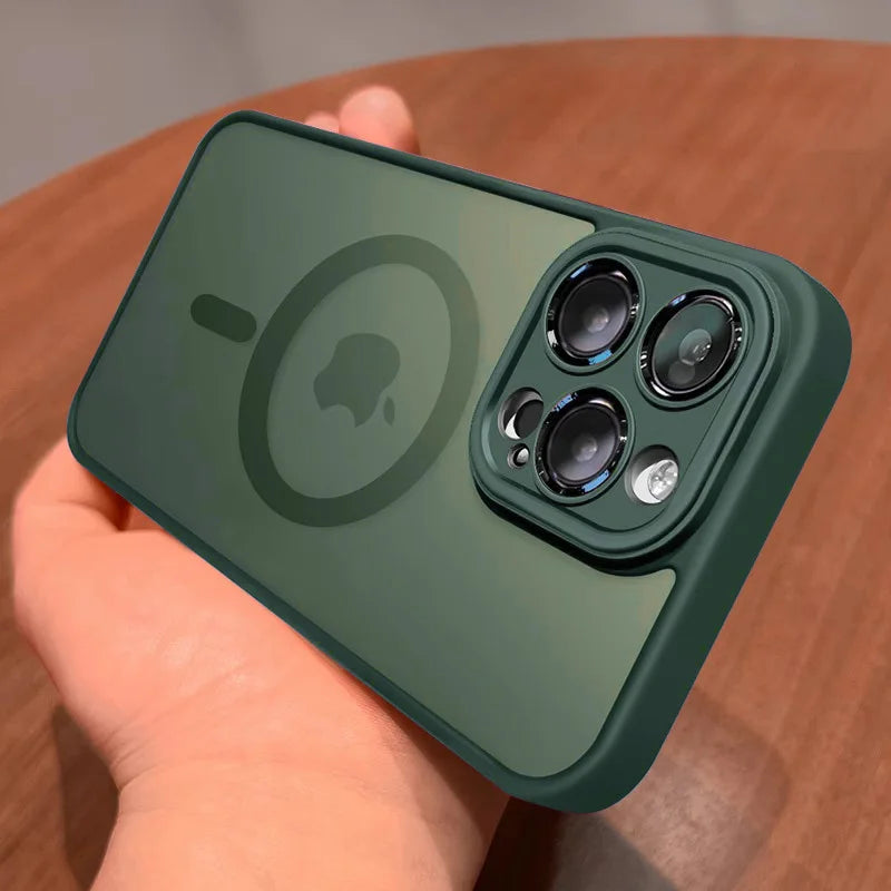 Capa Magnética Luxo Fosco Armor MagSafe: Proteção e Estilo Para Seu iPhone