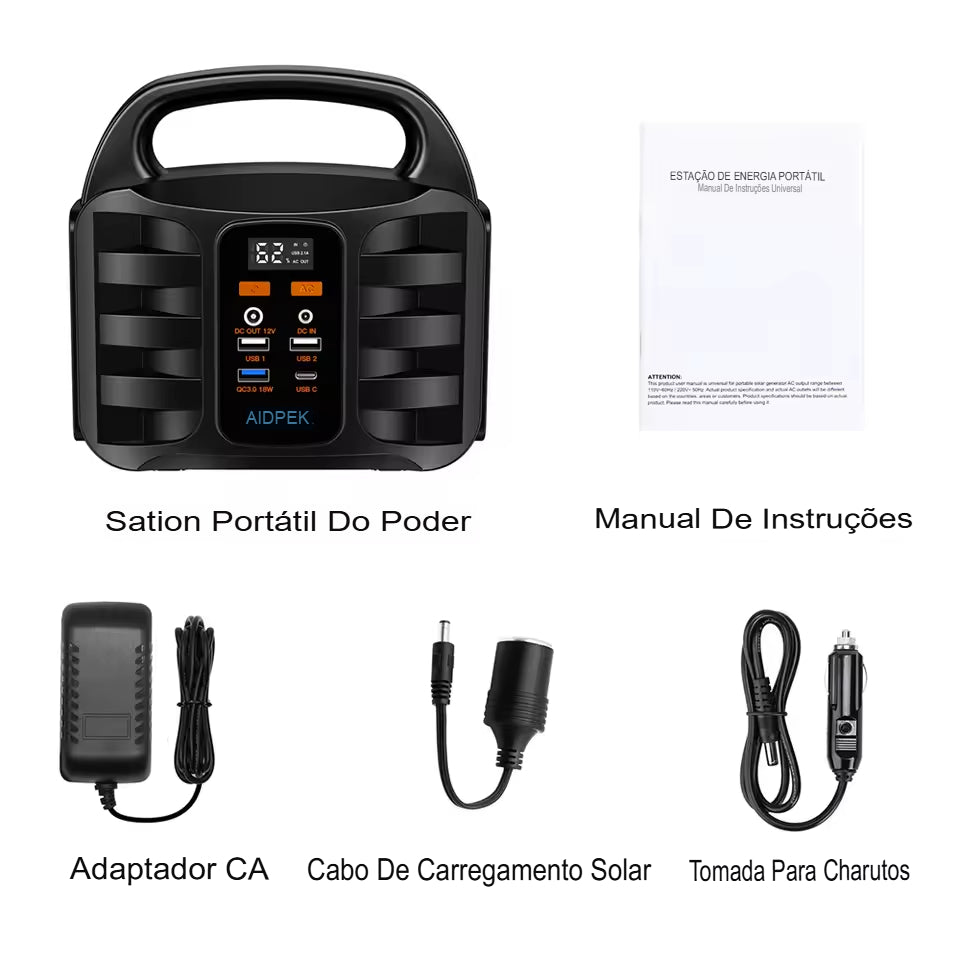 Gerador Solar Portátil Powe Fusion 155Wh - Energia Limpa em Qualquer Lugar