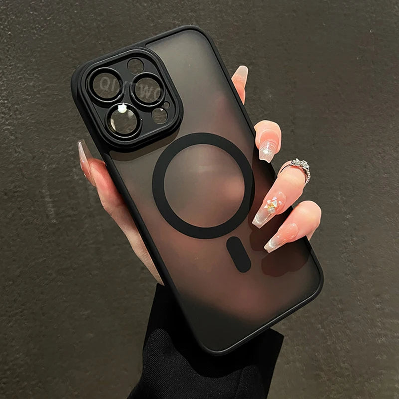 Capa Magnética Luxo Fosco Armor MagSafe: Proteção e Estilo Para Seu iPhone