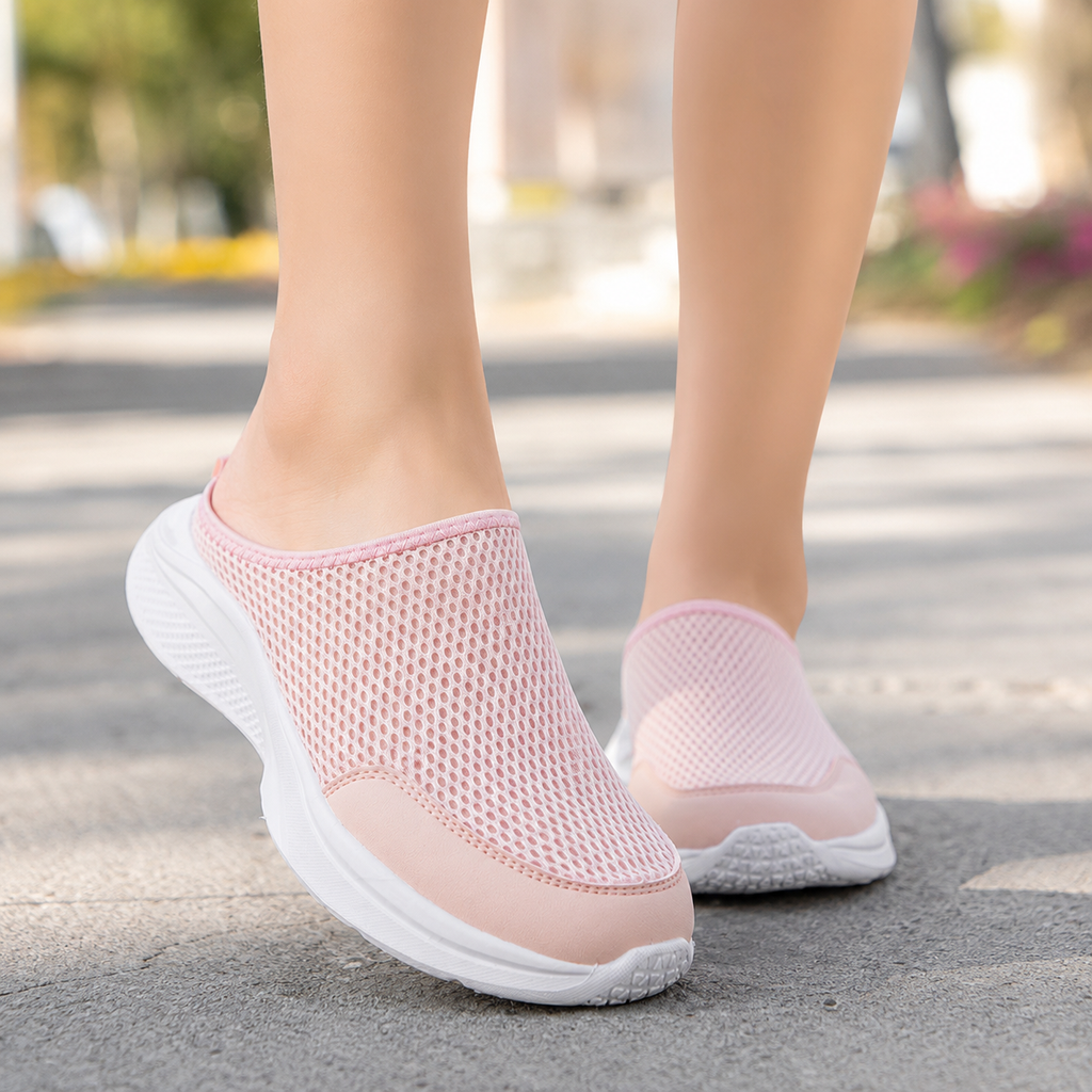 Tênis Feminino Slip On Leve em Malha Respirável  | FlexStep