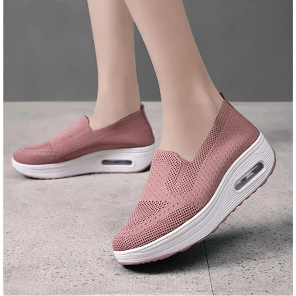 Tênis Feminino Antiderrapante com Amortecimento e Malha Respirável