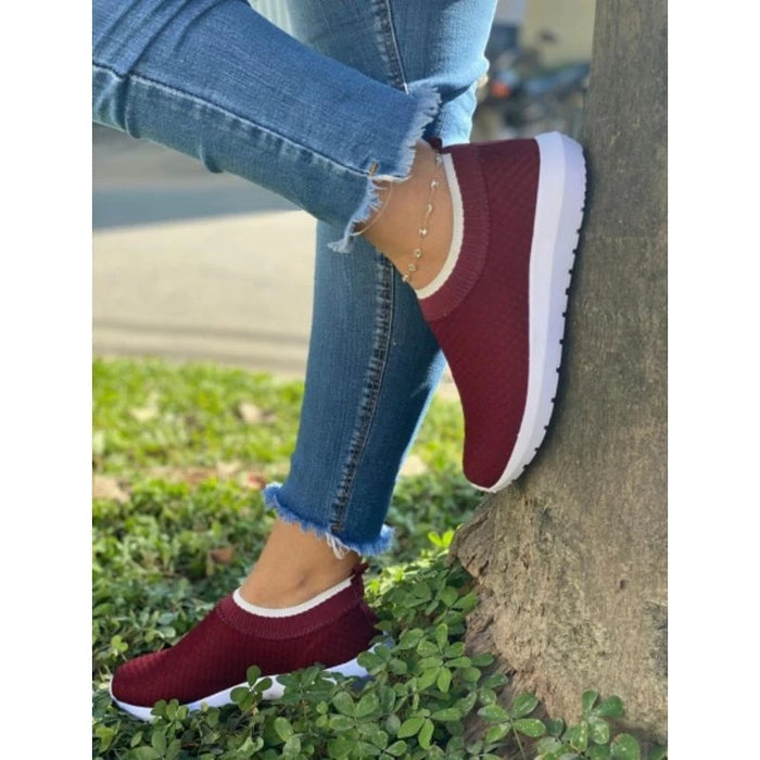 Tênis Feminino Slip On Estilo Meia para Uso Diário