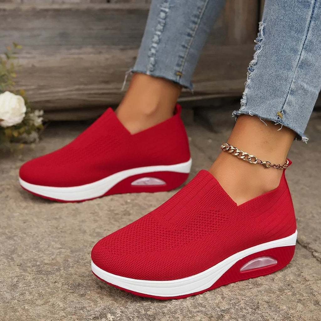 Tênis Feminino Antiderrapante com Amortecimento e Malha Respirável