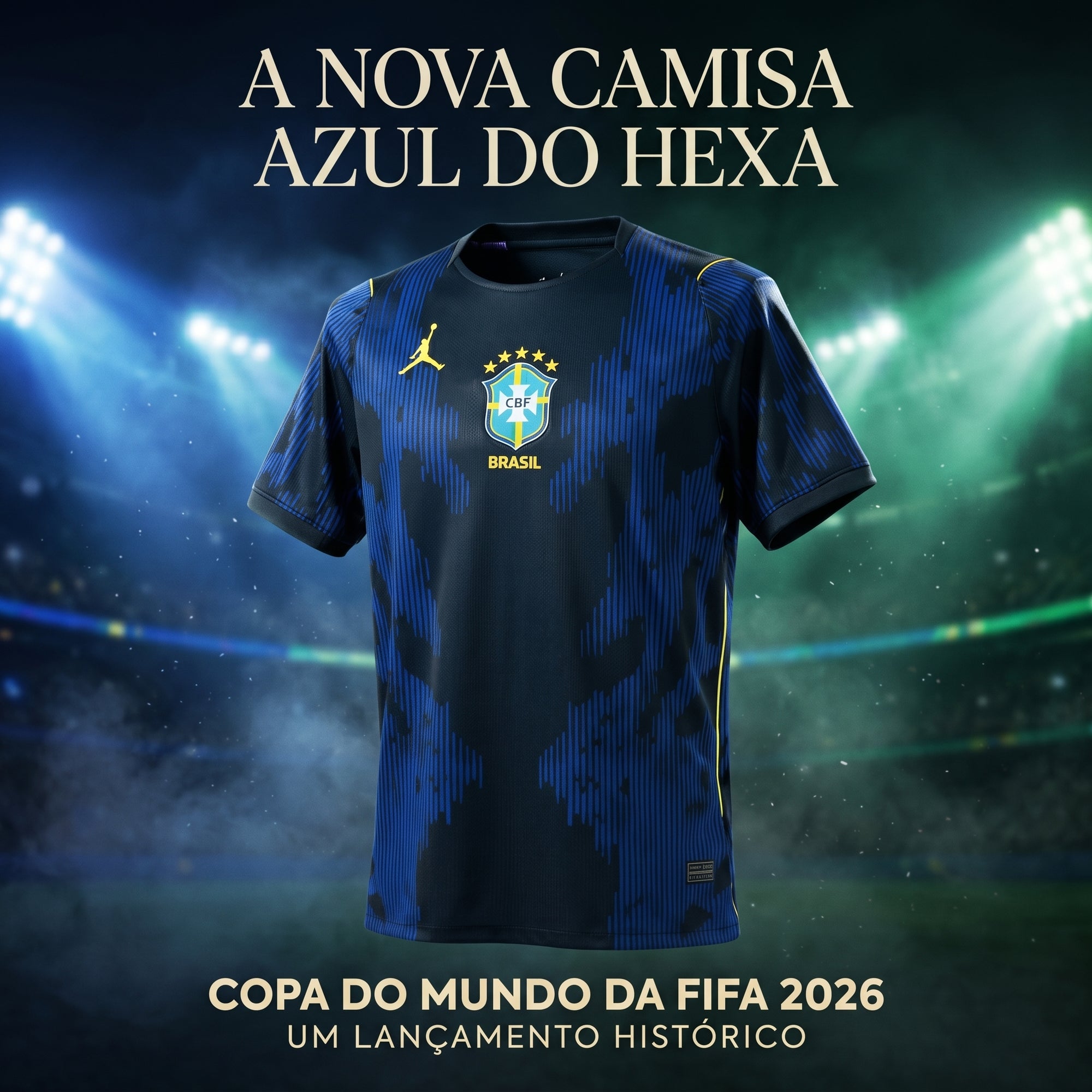 Camisa Brasil 2026 Azul Torcedor Premium – Tecido Leve e Confortável