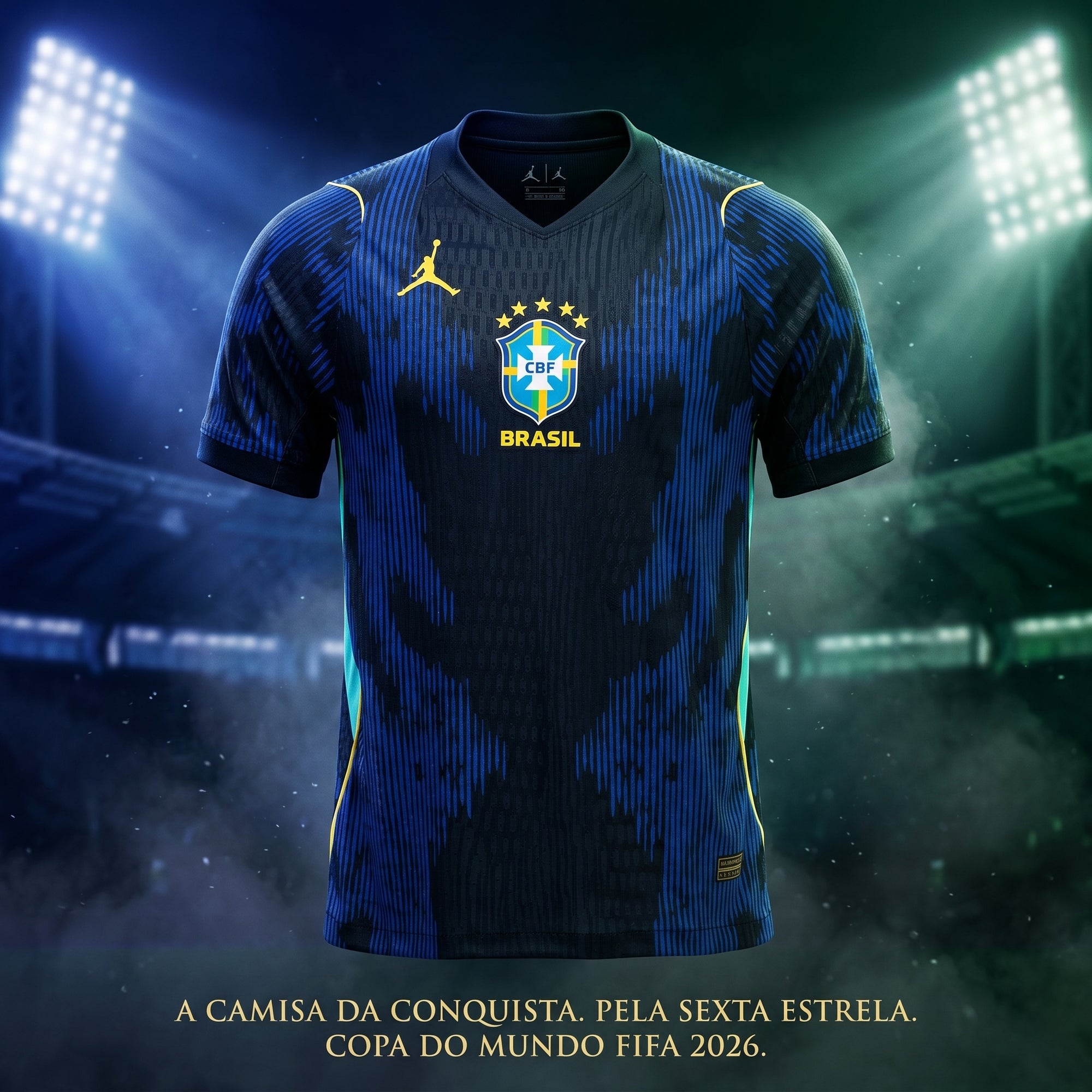 Camisa Brasil 2026 Azul Torcedor Premium – Tecido Leve e Confortável
