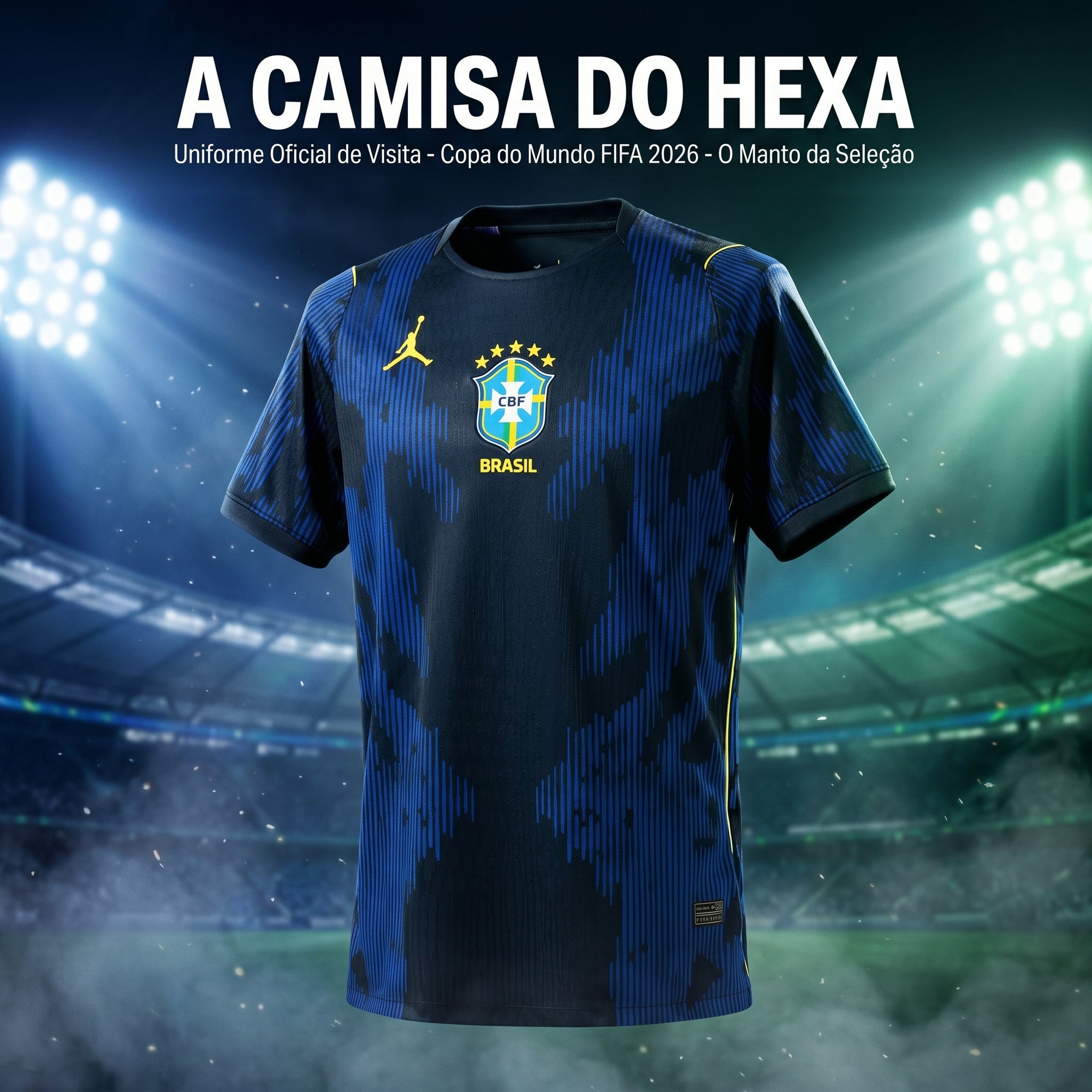 Camisa Brasil 2026 Azul Torcedor Premium – Tecido Leve e Confortável