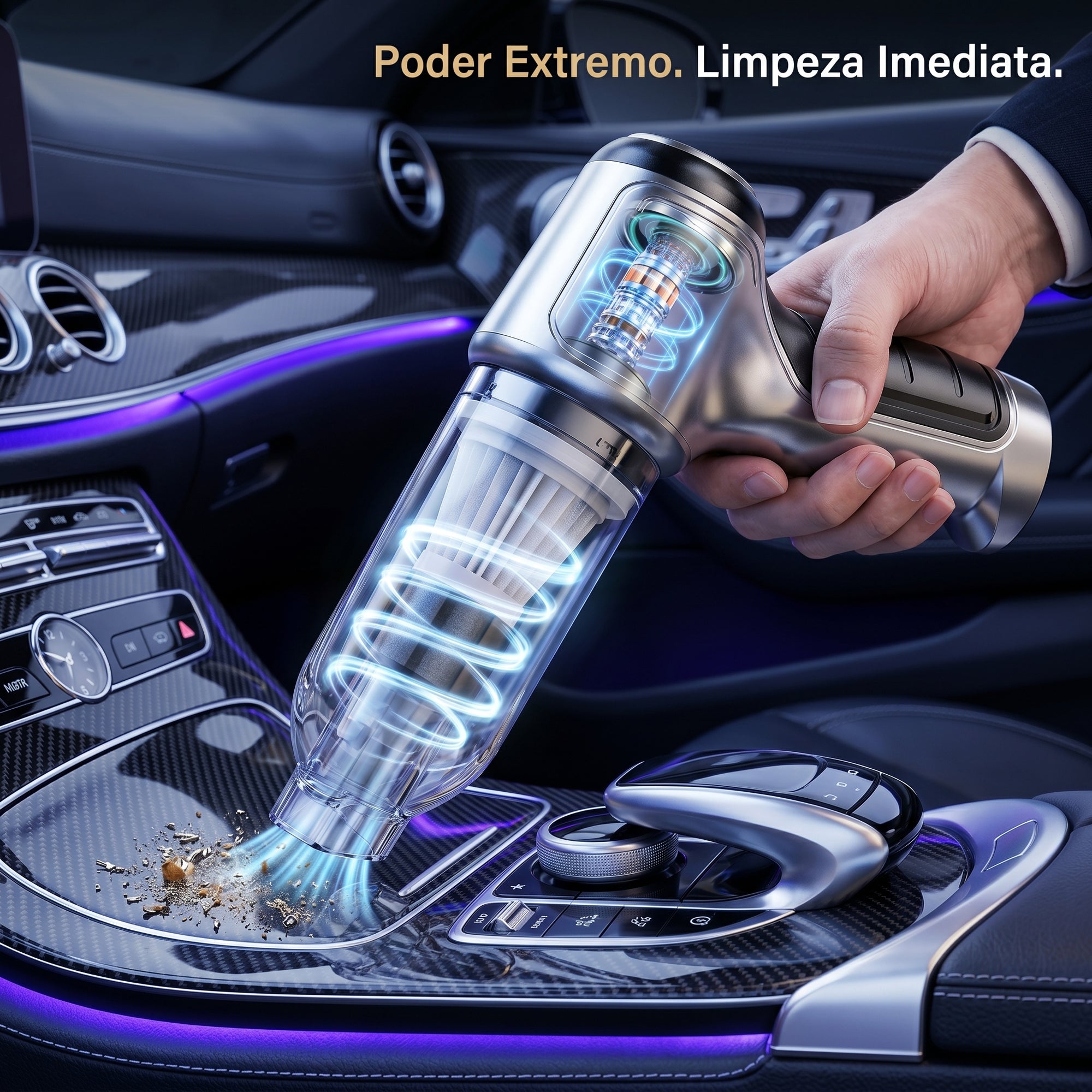 Aspirador de Pó e Água Portátil Limpeza Completa