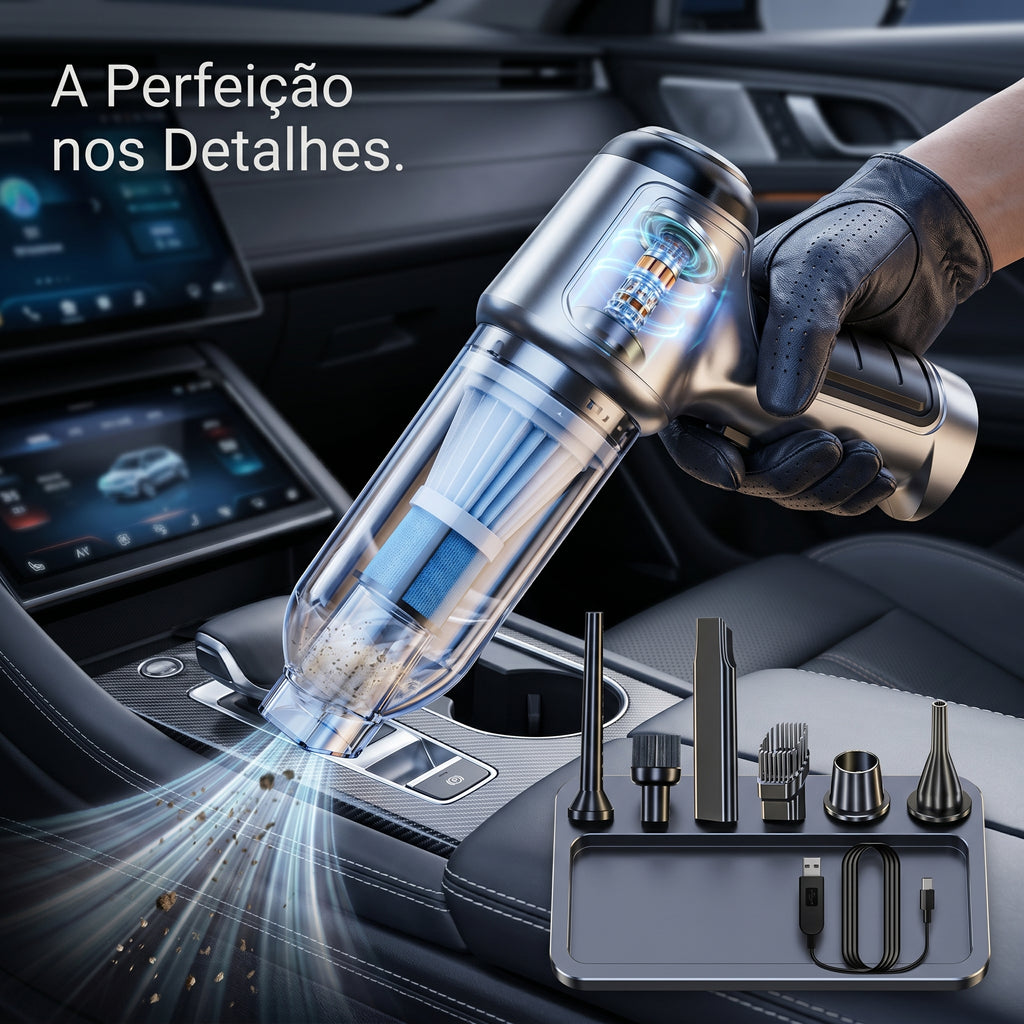 Aspirador de Pó e Água Portátil Limpeza Completa
