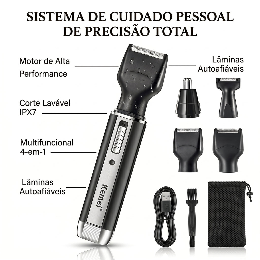 Aparador de Pelos Elétrico 4x1