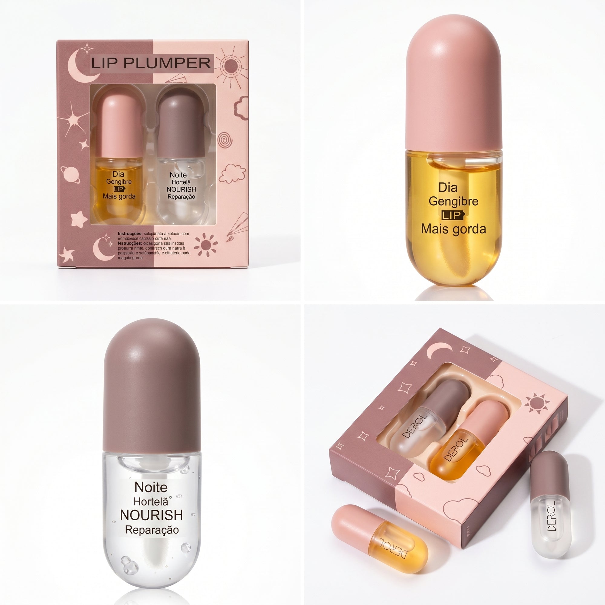HydraKiss™ Kit Volumizador Labial – Lábios Carnudos, Hidratados e Irresistíveis em 3 Minutos