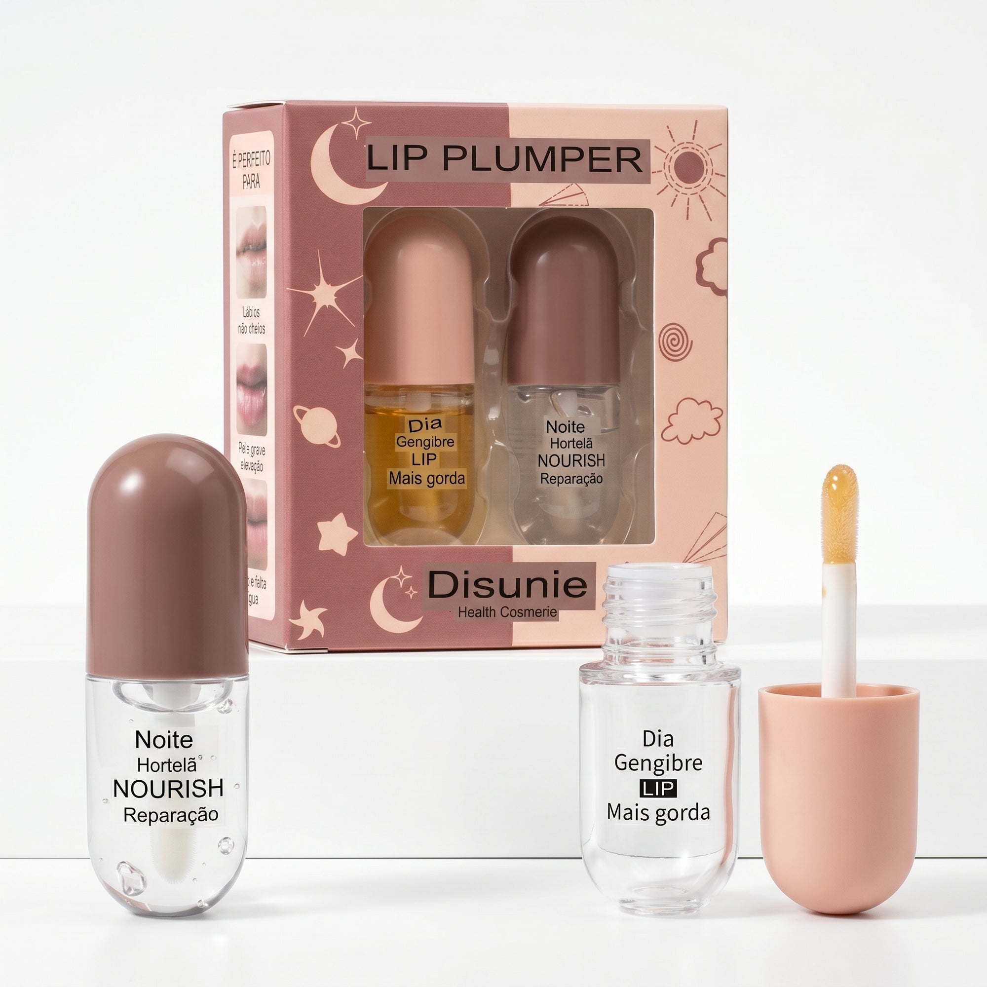 HydraKiss™ Kit Volumizador Labial – Lábios Carnudos, Hidratados e Irresistíveis em 3 Minutos