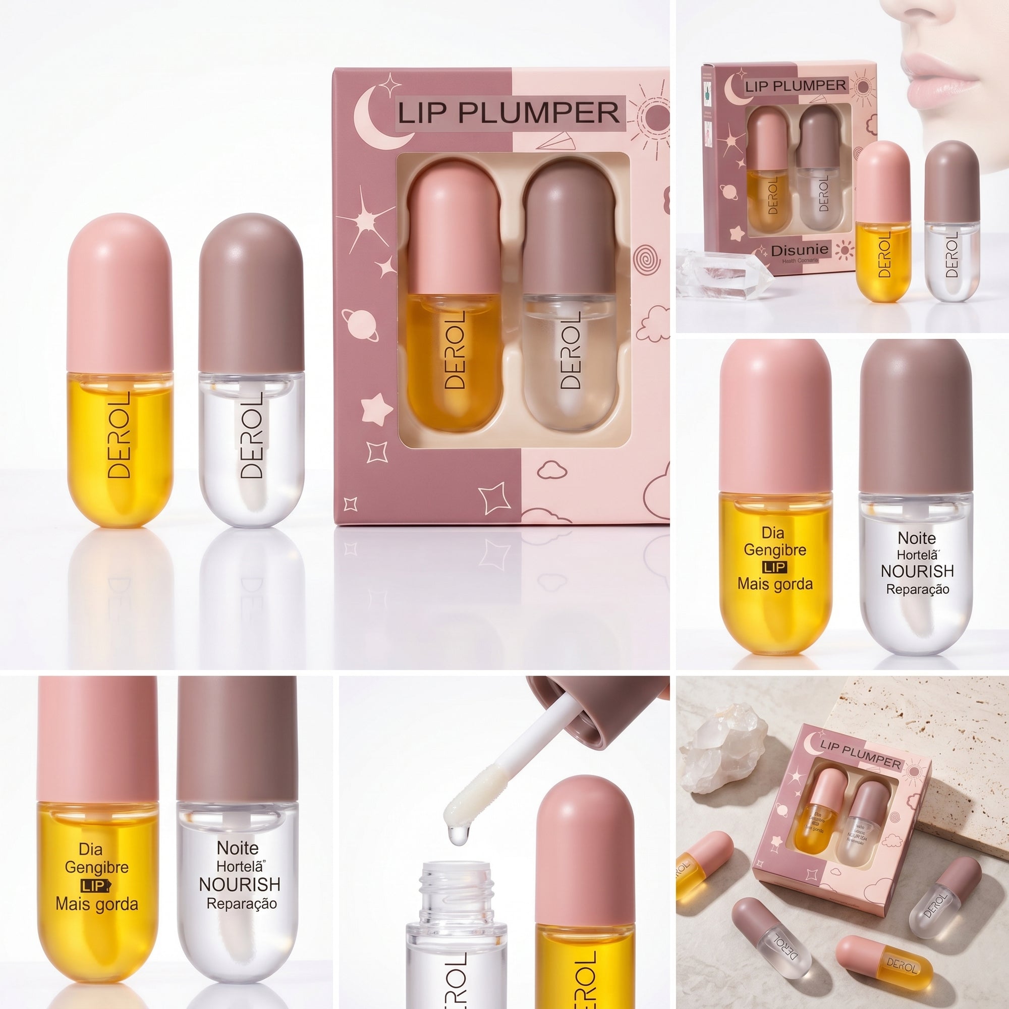 HydraKiss™ Kit Volumizador Labial – Lábios Carnudos, Hidratados e Irresistíveis em 3 Minutos