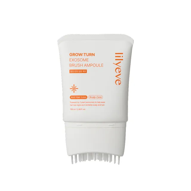 Lilyeve Grow Turn Exosome Brush Ampoule 100ml – Tratamento Capilar Coreano com Nano Exossomos e Cafeína