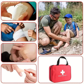 Kit de Primeiros Socorros 184 Peças - Bolsa Completa para Emergências