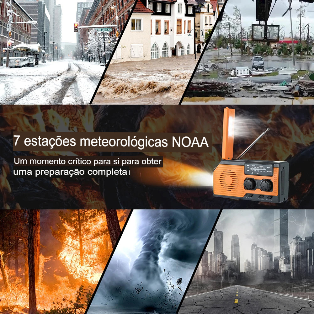 Rádio Portátil amfm de Emergência AlertMax Pro - Sua Segurança em Qualquer Situação de Crise