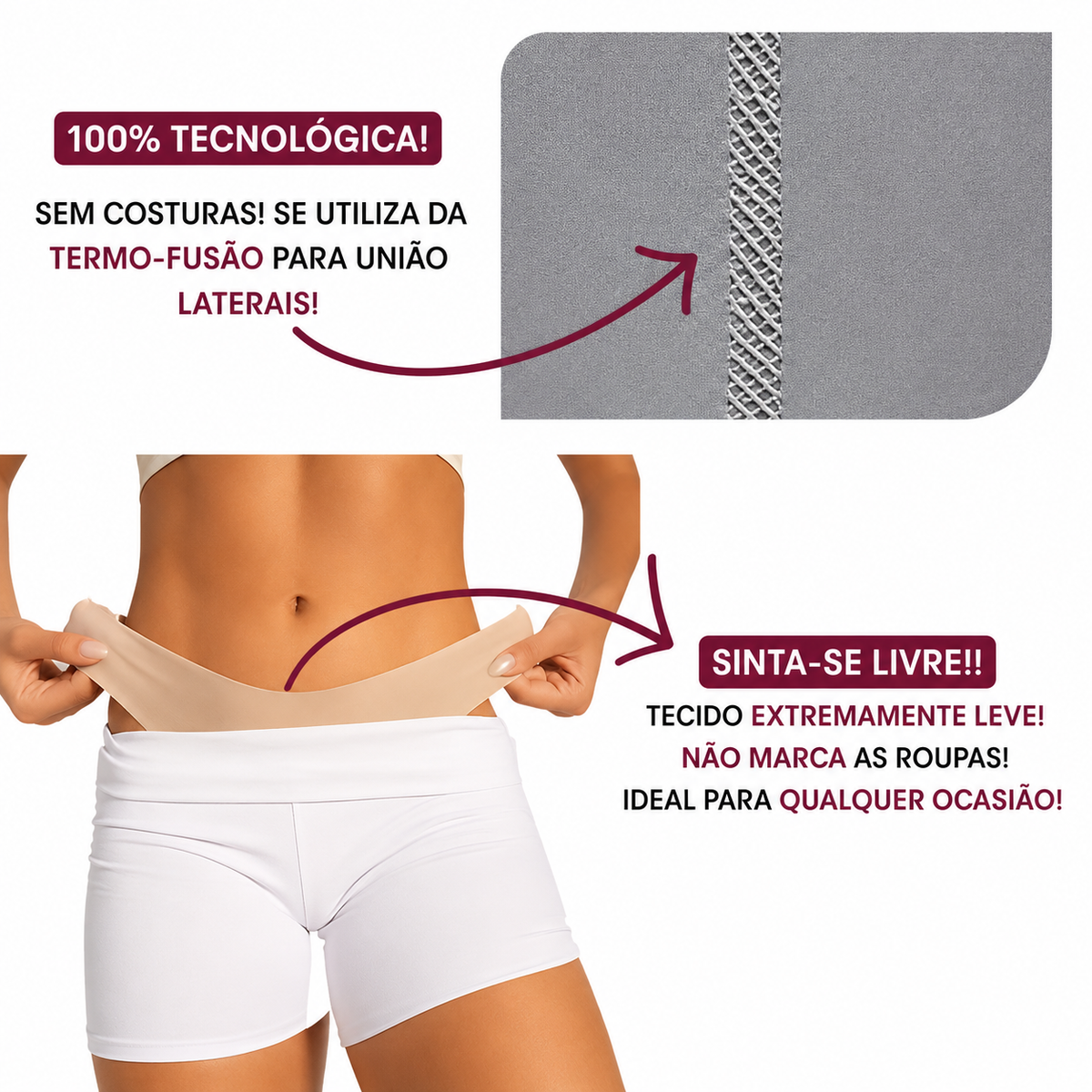 Kit 12 Calcinhas Fio Dental Sem Costura Invisível Sob a Roupa