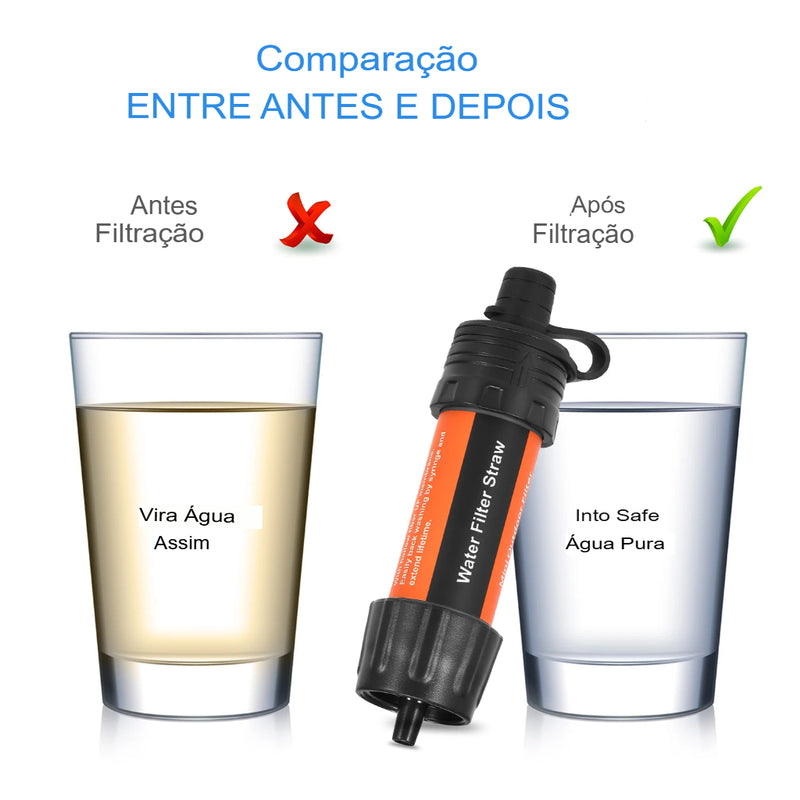 Filtro de Água Portátil 5000L - Água Potável em Qualquer Emergência!