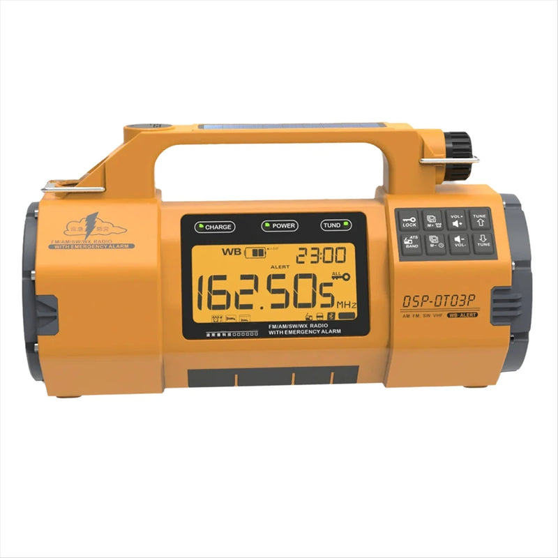 Rádio de Emergência Multifuncional ABAB – AM/FM/SW + Lanterna + Carregador USB