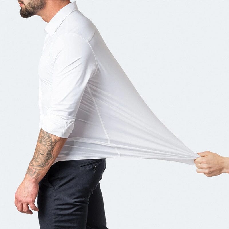 Camisa Flexível Ultra Comfort Tecido Seda Gelo - Não amarrota