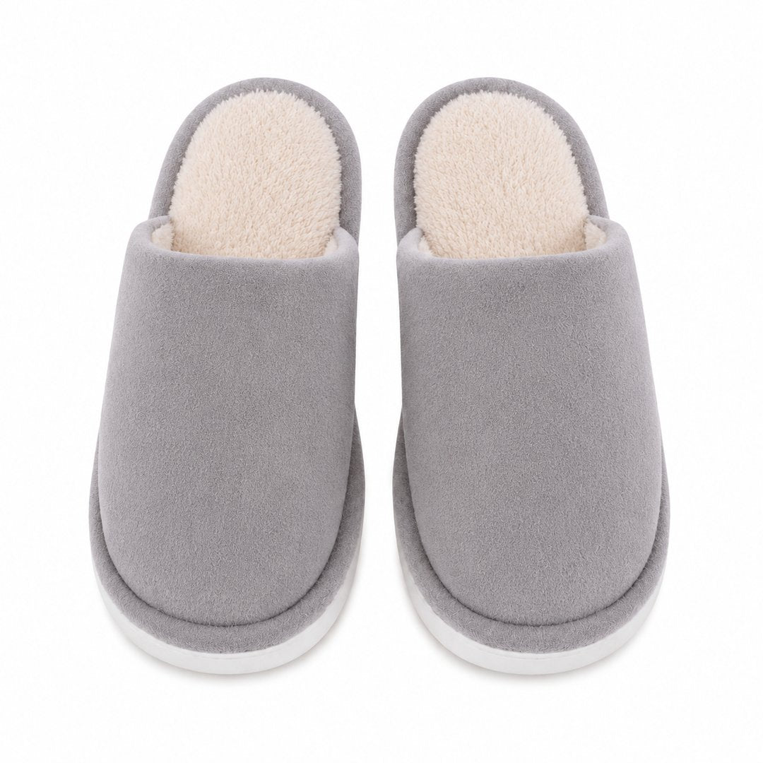 Chinelos de Pelúcia Casa Unissex - Antiderrapantes, Quentes e Macios para Quarto no Inverno (Compre 1 Leve 2 Pares)