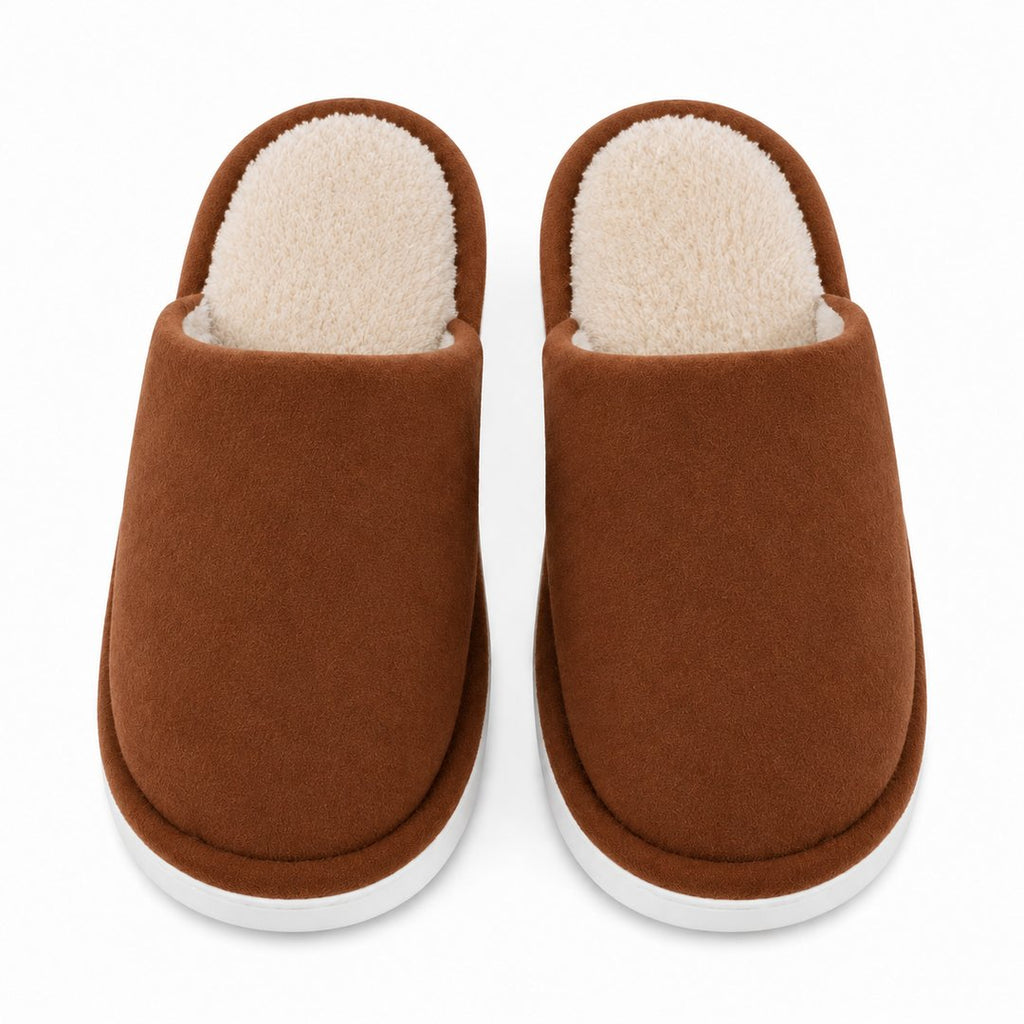 Chinelos de Pelúcia Casa Unissex - Antiderrapantes, Quentes e Macios para Quarto no Inverno (Compre 1 Leve 2 Pares)