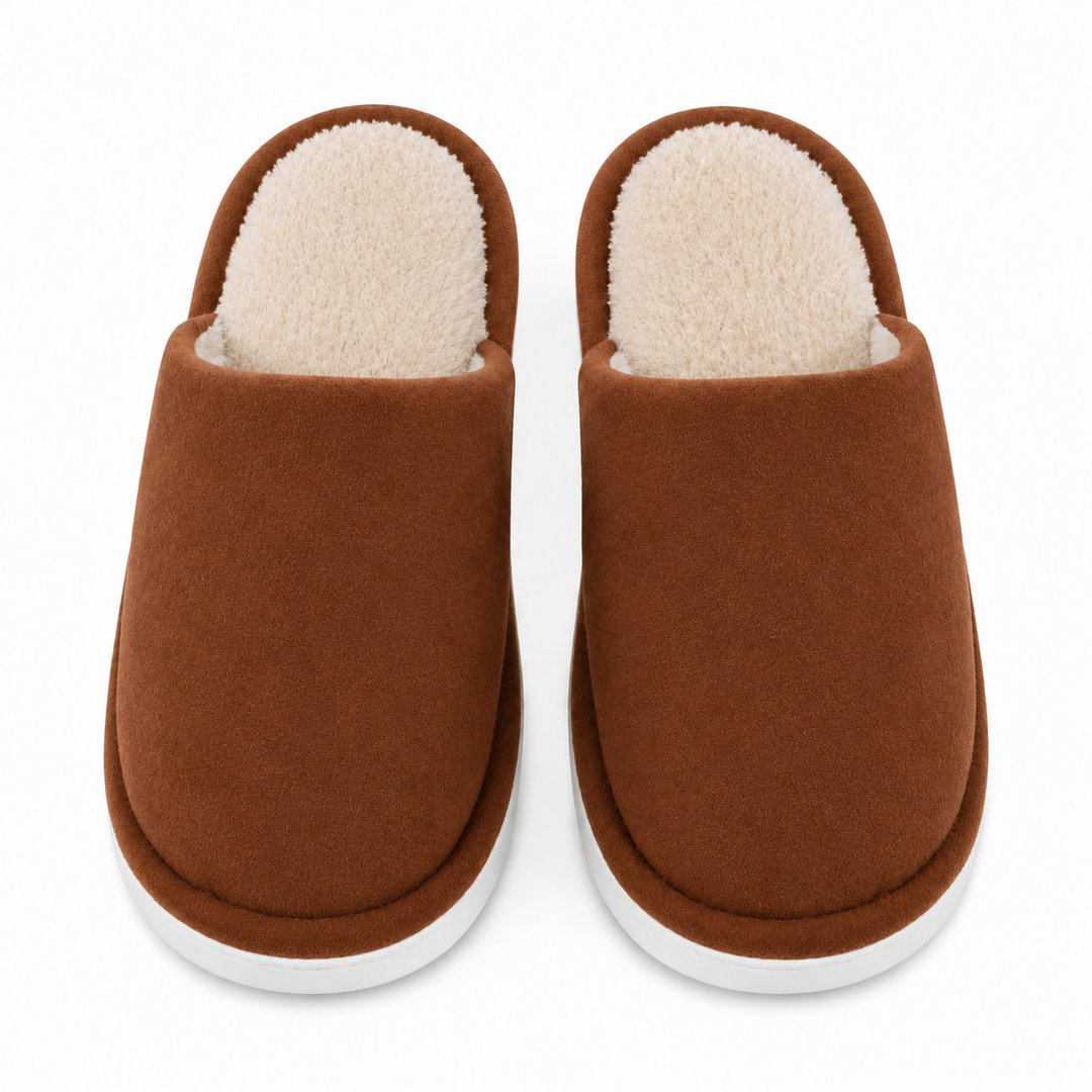 Chinelos de Pelúcia Casa Unissex - Antiderrapantes, Quentes e Macios para Quarto no Inverno (Compre 1 Leve 2 Pares)