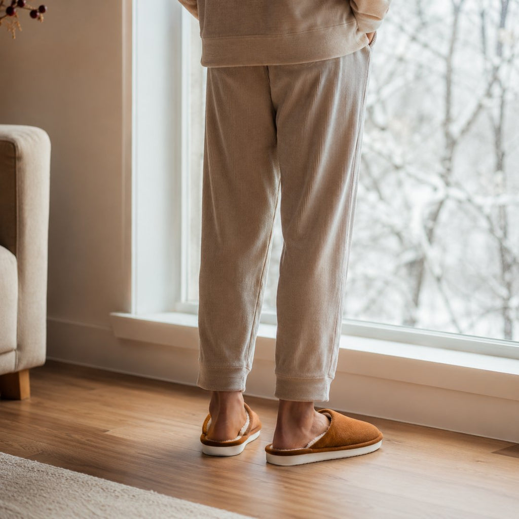 Chinelos de Pelúcia Casa Unissex - Antiderrapantes, Quentes e Macios para Quarto no Inverno (Compre 1 Leve 2 Pares)