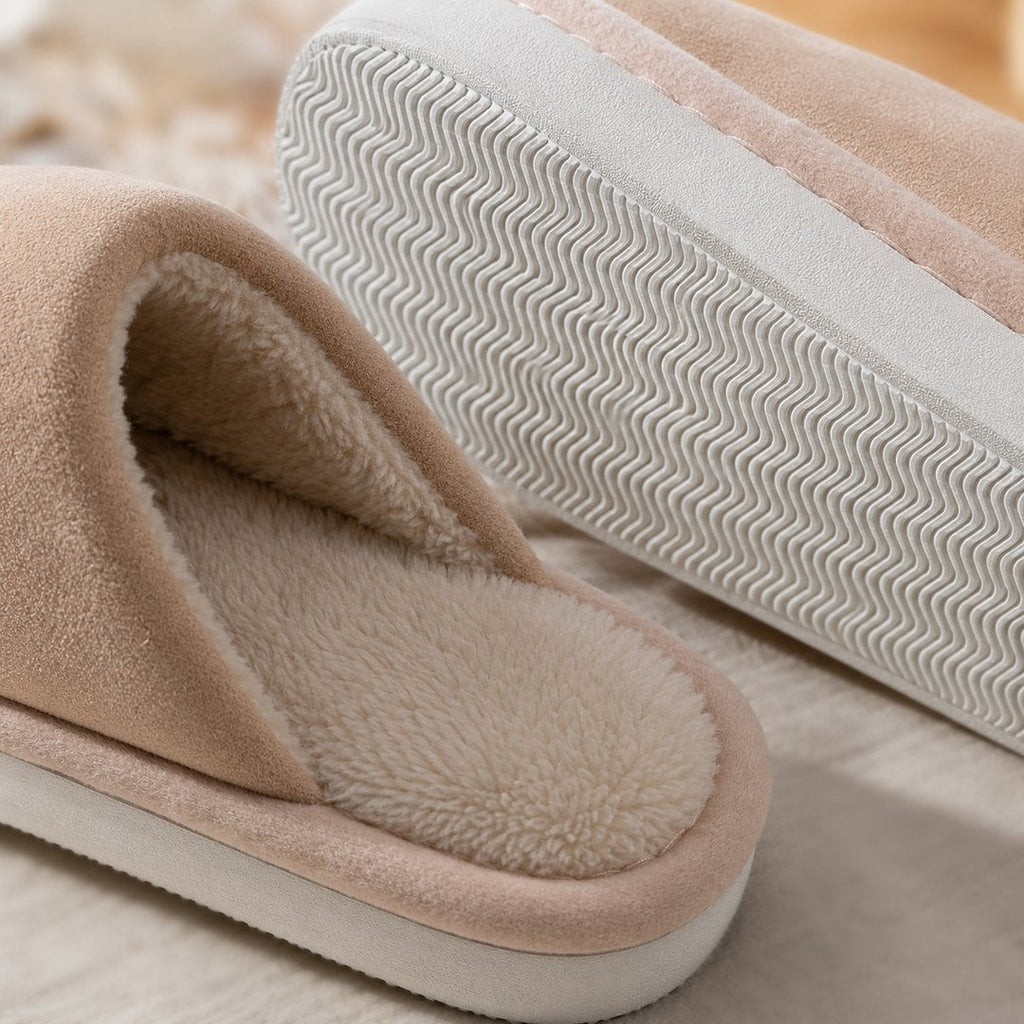 Chinelos de Pelúcia Casa Unissex - Antiderrapantes, Quentes e Macios para Quarto no Inverno (Compre 1 Leve 2 Pares)