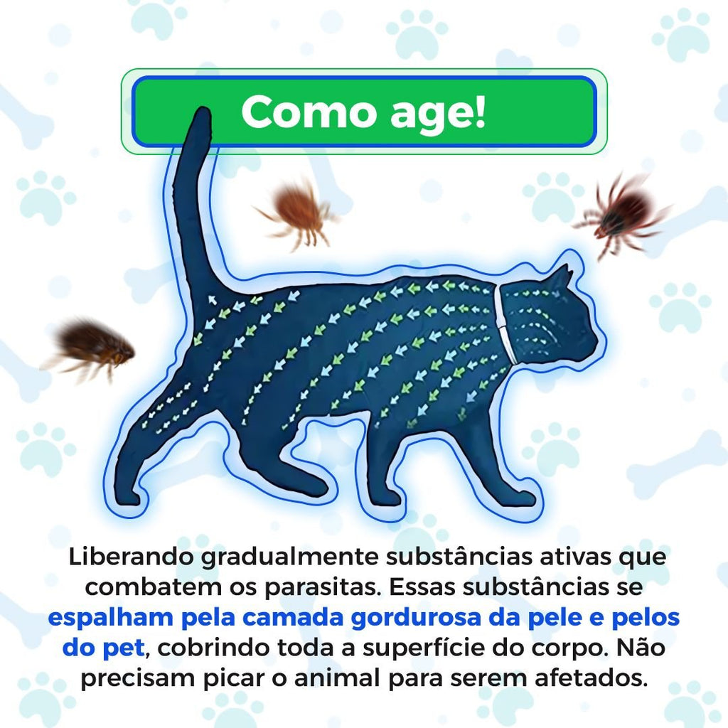 Colar Anti Pulgas e Carrapatos