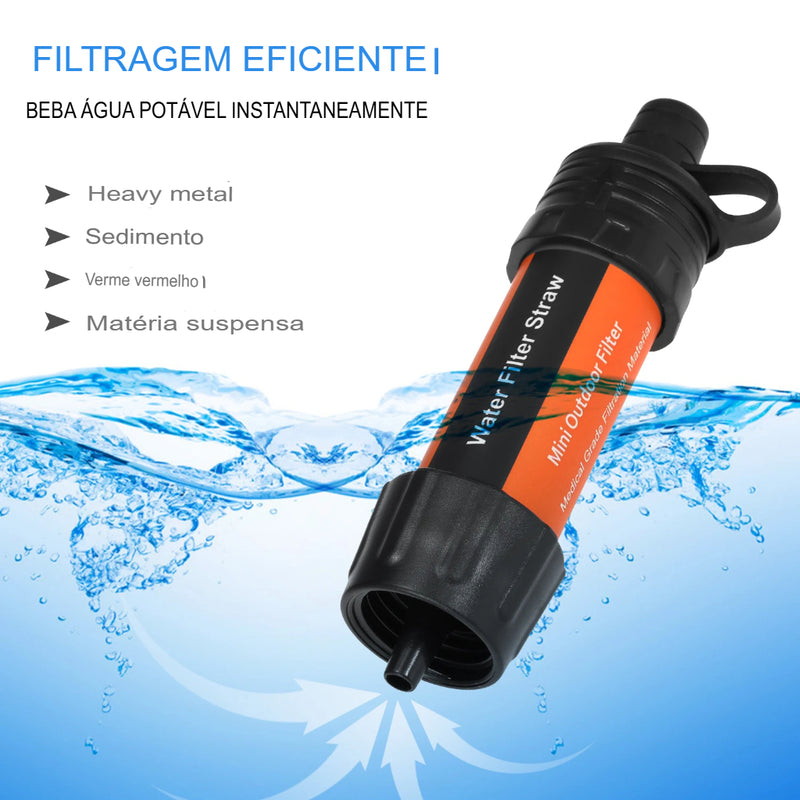Filtro de Água Portátil 5000L - Água Potável em Qualquer Emergência!