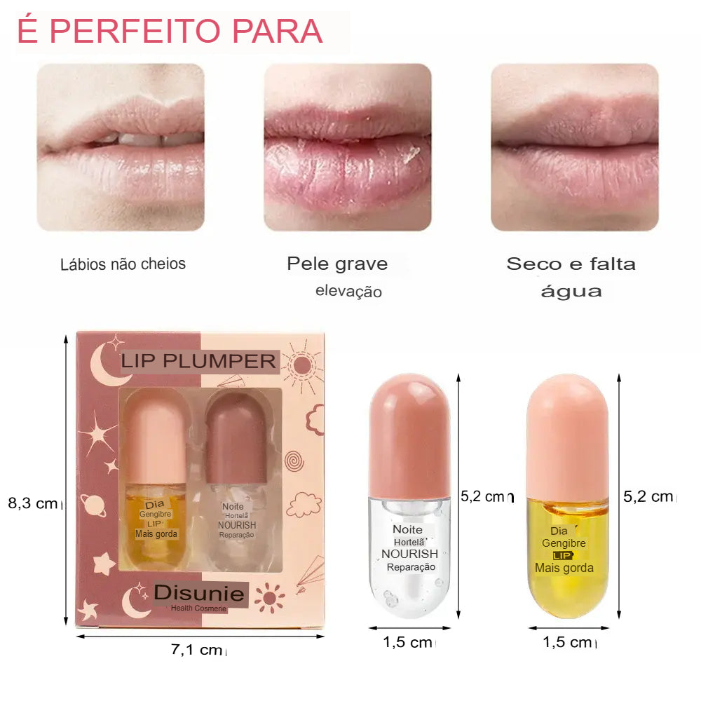 HydraKiss™ Kit Volumizador Labial – Lábios Carnudos, Hidratados e Irresistíveis em 3 Minutos