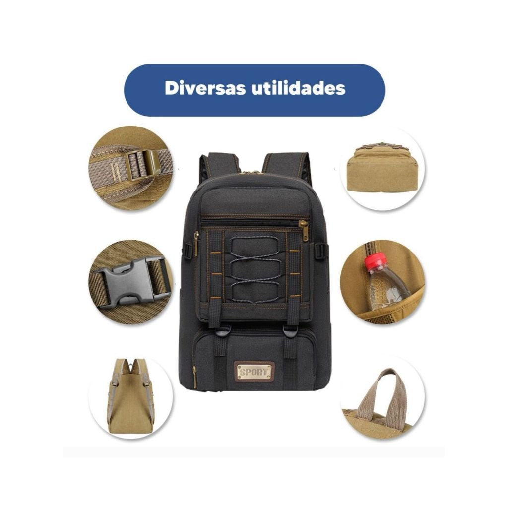 Mochila de Lona Reforçada 35 Litros Unissex