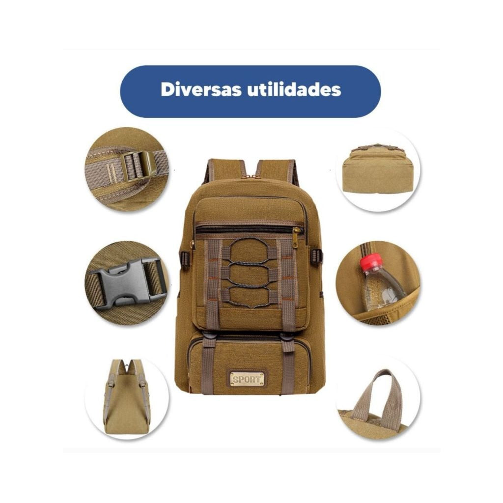 Mochila de Lona Reforçada 35 Litros Unissex