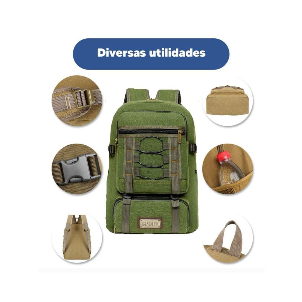 Mochila de Lona Reforçada 35 Litros Unissex