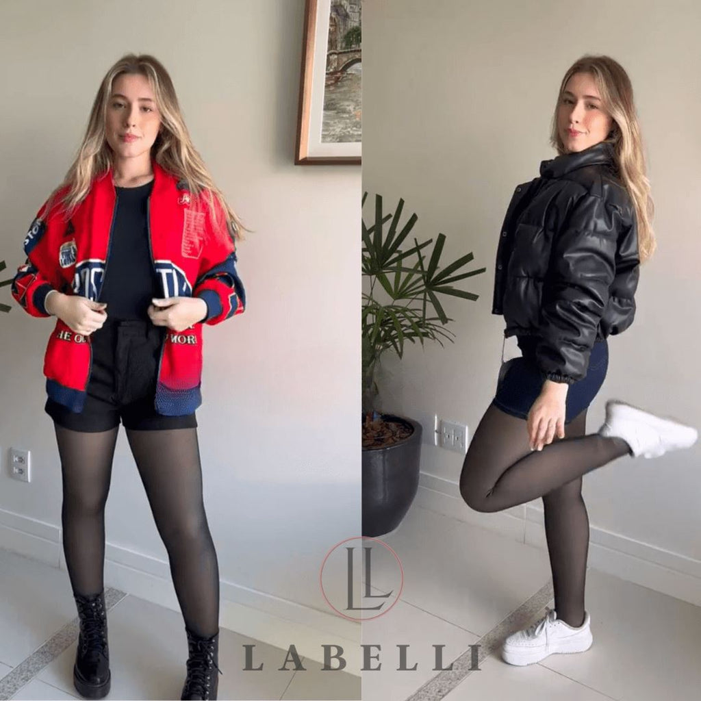 Meia Calça Forrada Translúcida com Aquecimento - Compre 1 Leve 2