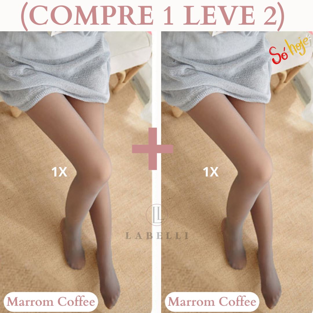 Meia Calça Forrada Translúcida com Aquecimento - Compre 1 Leve 2