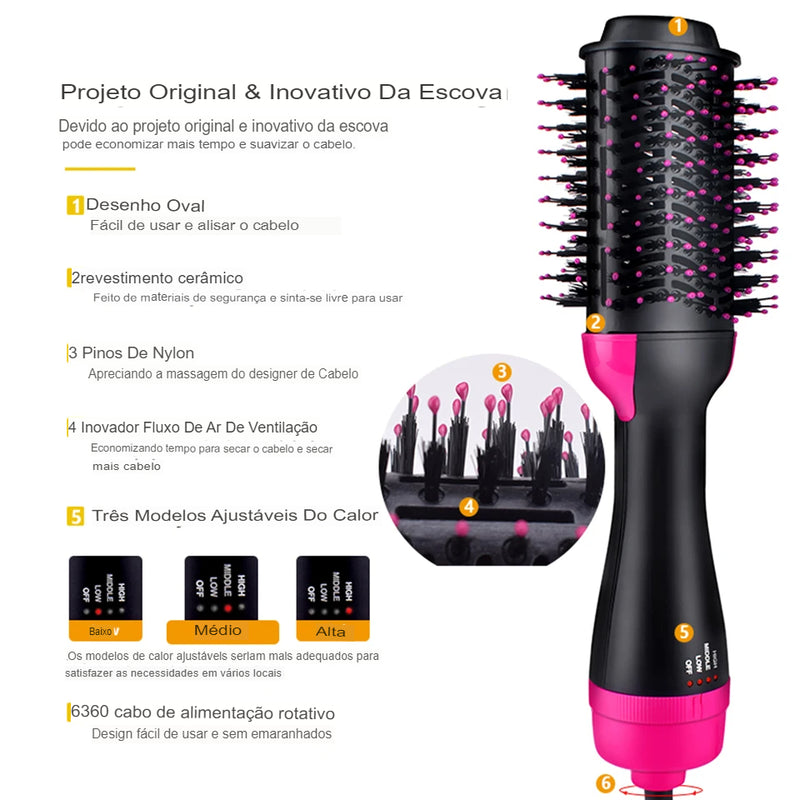 Kit Mulher Pra Toda Hora - Secador SilenceDry Pro + Escova ProSalon Airflow - BRINDE