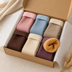 Combo 6 Pares Meias Térmicas Femininas com Pelúcia - Quentes para Inverno