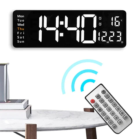 Relogio Digital de Parede Com controle e Led